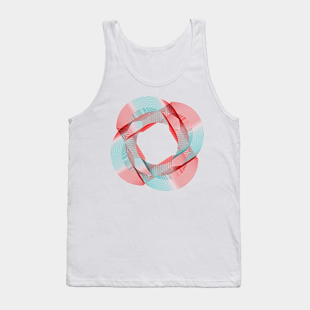 Geometric abstract linear red Tank Top by carolsalazar